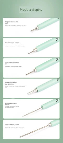 Standart ve Mavi Elektrikli Kağıt Kıvırma Kalemi Seti ve Pil - Resim 11