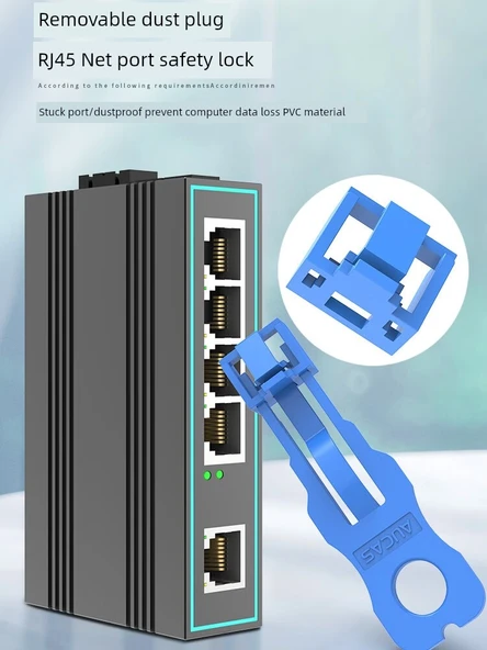 Kırmızı RJ45 Kilit - 10 Adet Kilit ve 1 Anahtar - 3