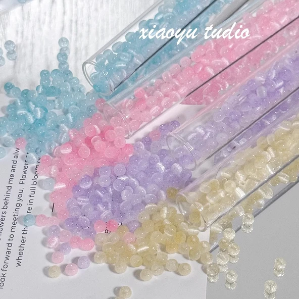 Şeker Renkli Opal DIY Bileklik Boncukları - Karışık 6# - 10g - 9