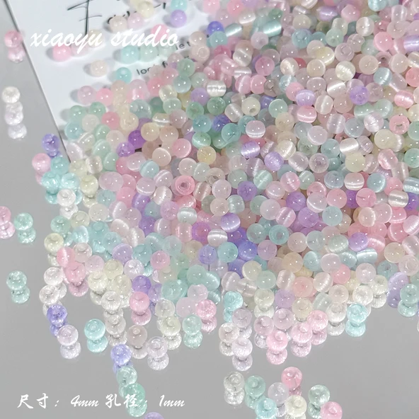 Şeker Renkli Opal DIY Bileklik Boncukları - Karışık 6# - 10g