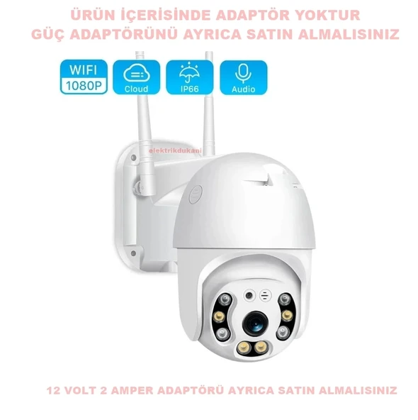 O-KAM Pro 3011 Wi-Fi PTZ 360? İç ve Dış Mekan Akıllı Kamera 3MP - 5MP IP66