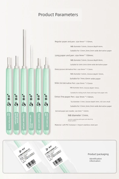 Standart ve Mavi Elektrikli Kağıt Kıvırma Kalemi Seti ve Pil - Resim 10