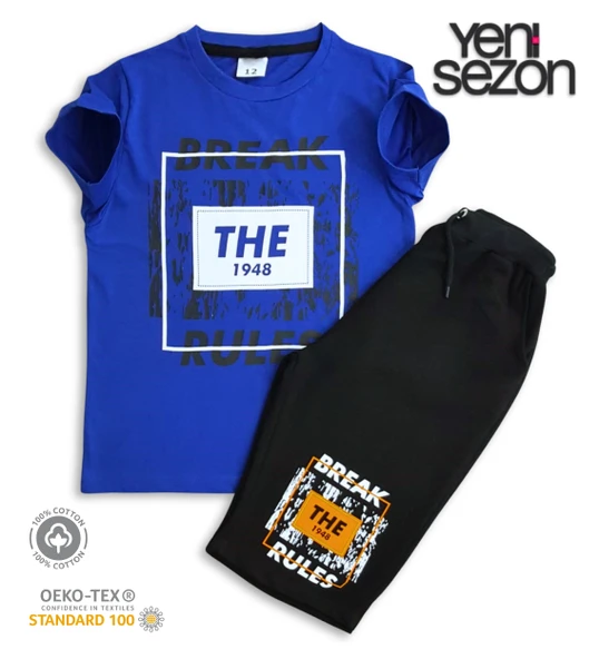 Triliya Pamuklu Unisex Çocuk Kapri Takımı (Cepli & Kordonlu, 3-12 Yaş) TRL-32 - 3