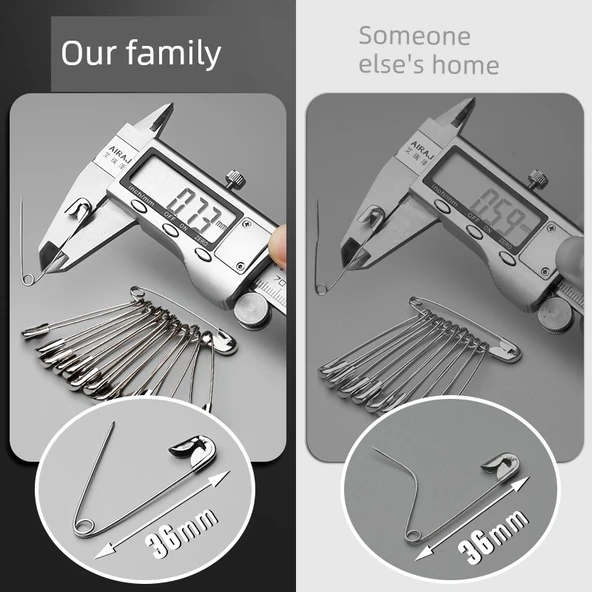 Metal Çengelli İğne - [Tavsiye Edilen] Karışık Paket (26+36+56mm) - 2 Varil - Toplam 360 Adet - 4