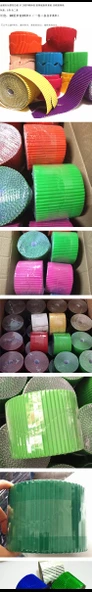 DIY El İşi Dalgalı Oluklu Kağıt Rulosu - Gök Mavisi - 7
