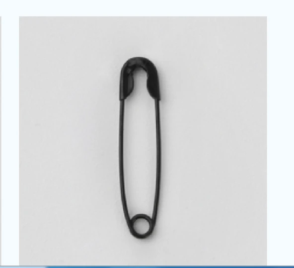 22mm Demir Siyah Renkli Standart Çengelli İğne - 1728 Adet