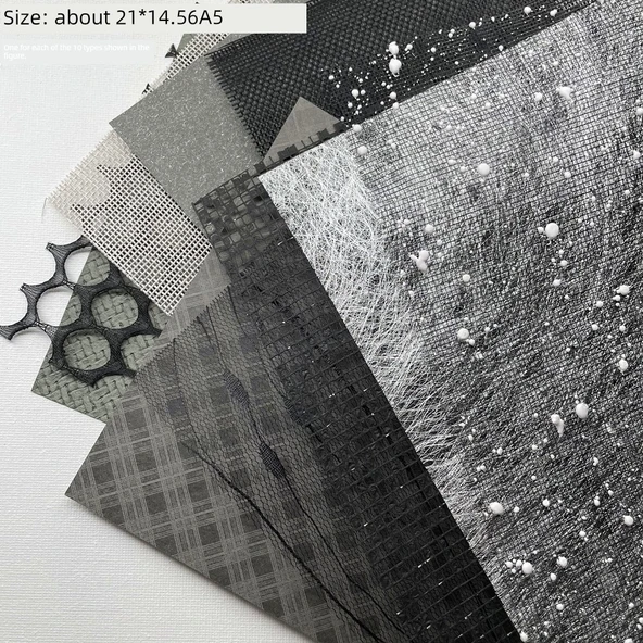 DIY File Sanatı Kolaj Tabanı - A5 Gece Yarısı - 10 Adet