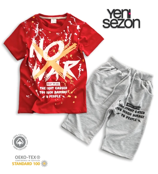 Triliya Pamuklu Unisex Çocuk Kapri Takımı (Cepli & Kordonlu, 3-12 Yaş) TRL-33 - 2