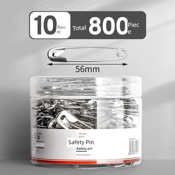 Metal Çengelli İğne - 56mm - 10 Varil - Toplam 800 Adet