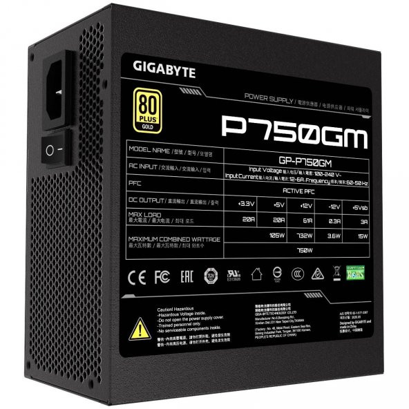 GIGABYTE GP-P750GM 750W ATX 80+ Gold Güç Kaynağı GP-P750GM - 2