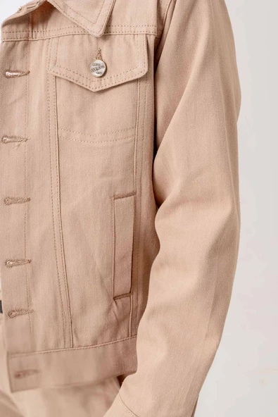 Çift Cepli Düğmeli Gabardin Erkek Çocuk Ceket - 7