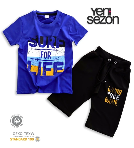 Triliya Pamuklu Unisex Çocuk Kapri Takımı (Cepli & Kordonlu, 3-12 Yaş) TRL-33 - 4