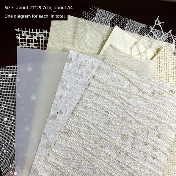 DIY File Sanatı Kolaj Tabanı - A4 Süt Sarısı - 10 Adet