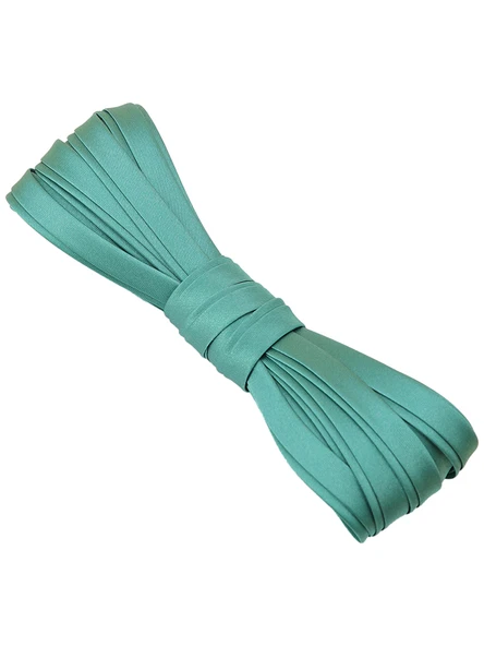 Polyester Cheongsam Kumaş - Ütü Gerektirmeyen İpek Şerit - 1cm - Safir Mavisi (5m) - Resim 6