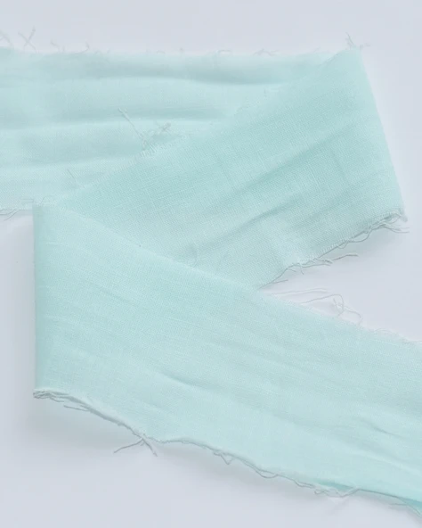 Pamuklu Gazlı Şerit - Su Yeşili - 6cm x 1 Metre