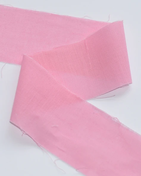 Pamuklu Gazlı Şerit - Pembe - 6cm x 1 Metre