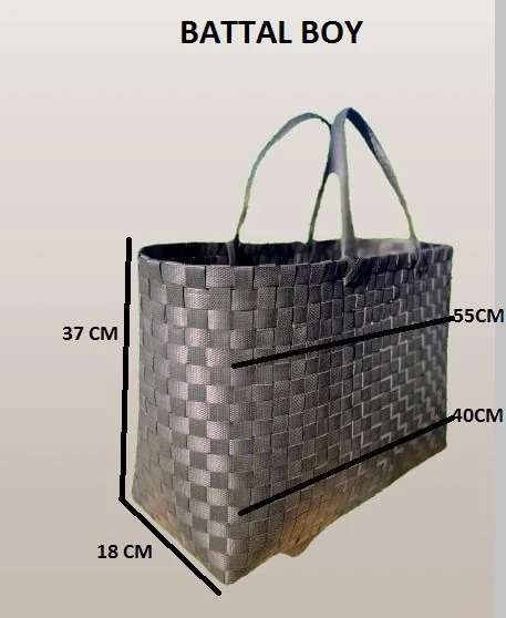 Plastik Örme Pazar Çantası BATTAL BOY - Resim 10