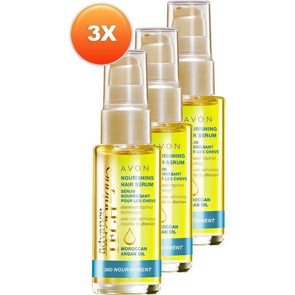 Avon Advance Techniques Argan Yağı Içeren Besleyici Saç Serumu 30 ml 3 lü Set ürün görseli 1