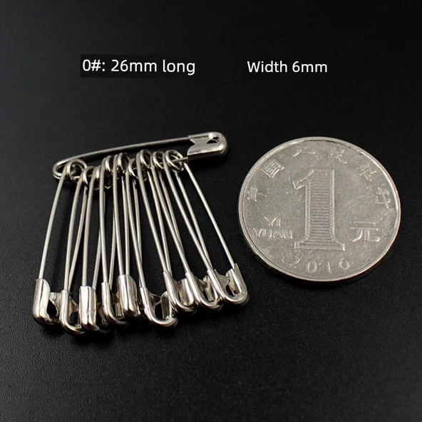 Kabak Şekilli Metal Etiket Pimi - Gümüş Pin 0# 26mm