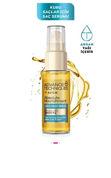Avon Advance Techniques Argan Yağı Içeren Besleyici Saç Serumu 30 ml 3 lü Set - Resim 2