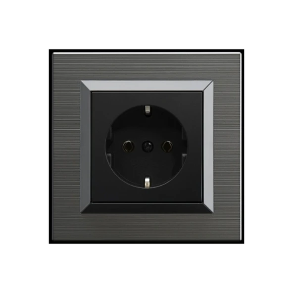 8 Adet Ovivo Quantum Manyetik Gri Topraklı Priz + Çerçeve Dahildir