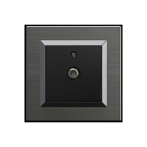 8 Adet Ovivo Quantum Manyetik Gri Uydu Tv Prizi F Konnektör Çerçeve Dahil ürün görseli 1