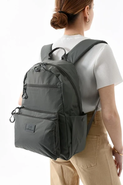 Unisex Sırt Çantası Paraşüt Kumaş Hafif Çok Cepli Yağmur İtici Kumaş 40*28 Cm 571 Collection - Resim 10