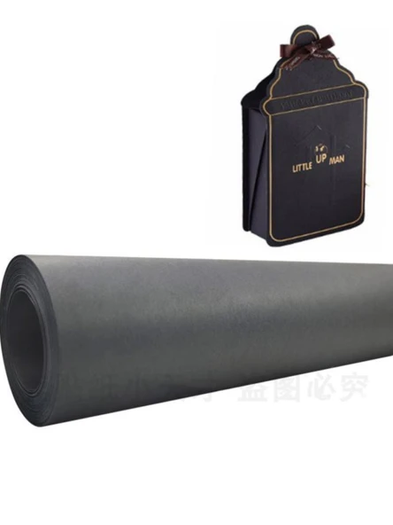 Siyah Rulo Kağıt Tüp Ambalaj Kağıdı - 60x3000cm - 6