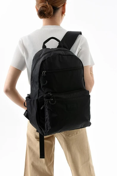 Unisex Sırt Çantası Paraşüt Kumaş Hafif Çok Cepli Yağmur İtici Kumaş 40*28 Cm 571 Collection - Resim 5