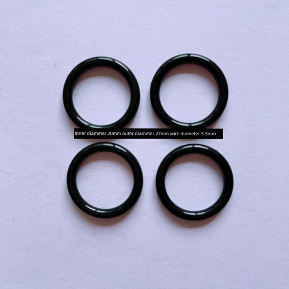 Plastik Bilezik Saklama Halkası - Siyah - İç Çap 20mm, Dış Çap 27mm
