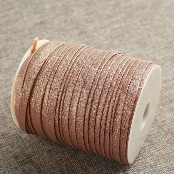 8mm Açık Kar Dişi Yaprak Desenli Şerit Biye - 5 Metre