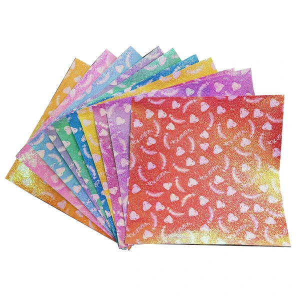 15x15 cm Simli Origami Kağıdı - 10 Renk 20 Yaprak - Resim 5