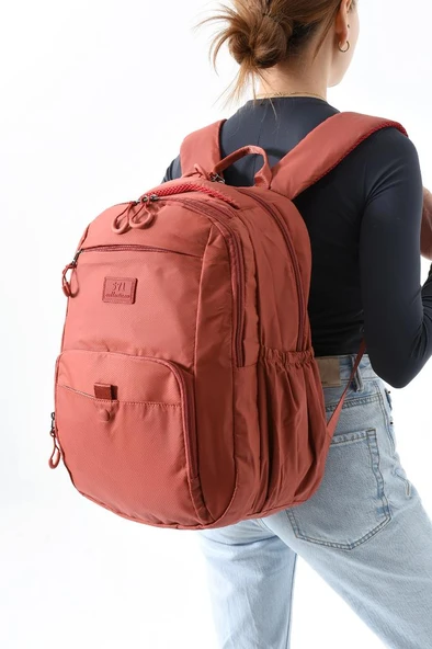 Unisex Sırt Çantası Paraşüt Kumaş Hafif Çok Cepli Yağmur İtici Kumaş 42*28 Cm 571 Collection