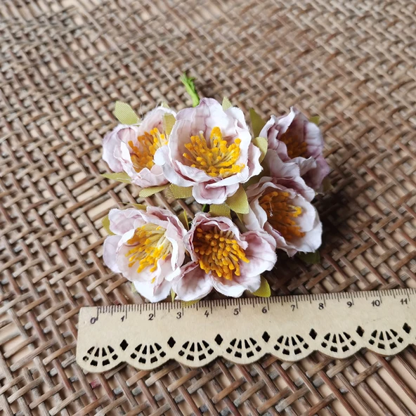 DIY Yapay Gül İpek Çiçek Başı Retro Çiçek Özü - Fasulye Ezmesi