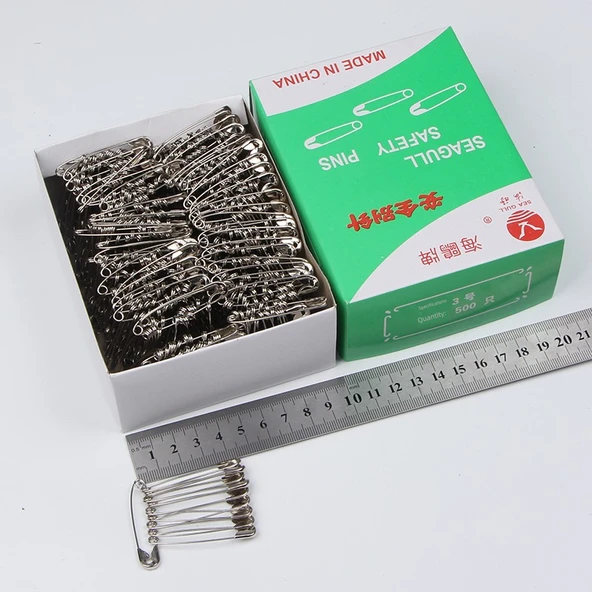 Gümüş Çengelli İğne No. 3 45mm 500 Adet