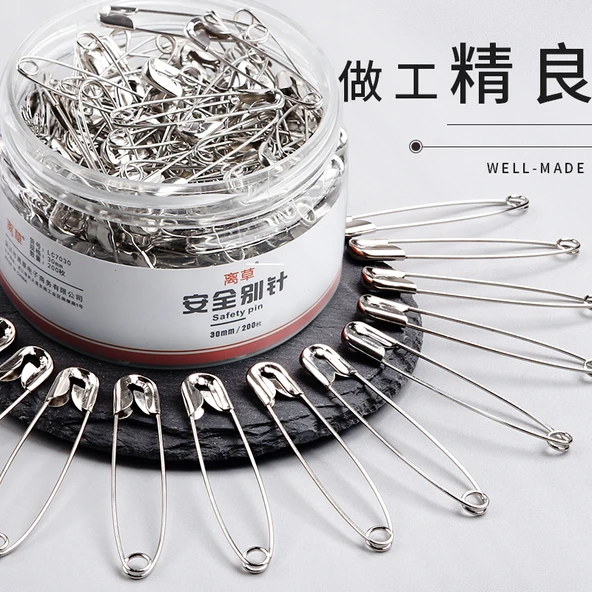 Metal Çengelli İğne Karışık Paket 26mm+36mm+55mm/5 Kutu/900 Adet - 4