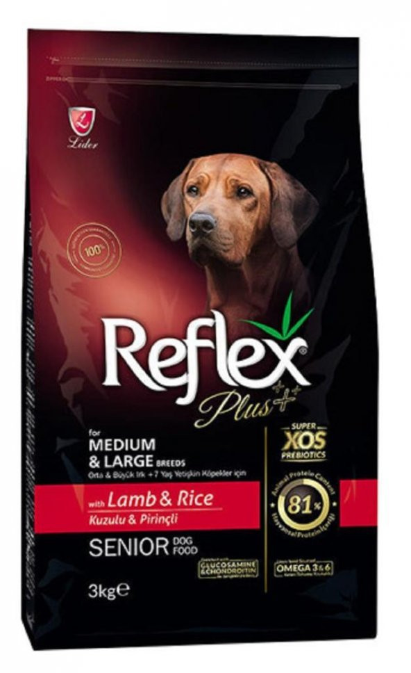 Reflex Plus Kuzulu Senior Yaşlı Köpek Maması 3 Kg