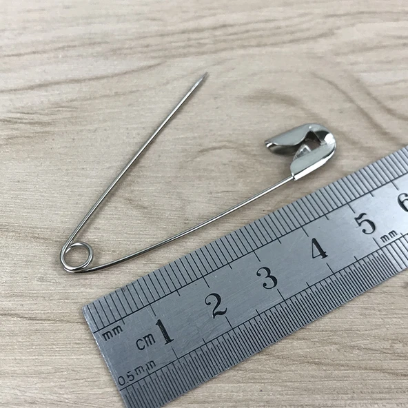 Büyük Boy Sabitleme Broş İğnesi - 75mm Güçlü İğne/5 Adet - 5