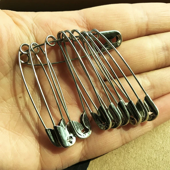 Büyük Boy Sabitleme Broş İğnesi - 50mm Güçlü İğne/5 Adet - 4