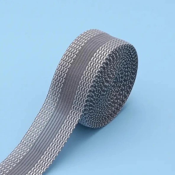 Kendinden Yapışkanlı Pantolon Paça Bandı - Güçlendirilmiş Gri 20 m