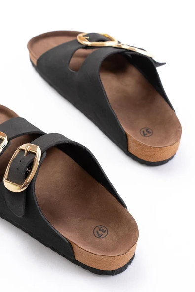 Siyah Günlük Birkenstock Kadın Terlik - Resim 5