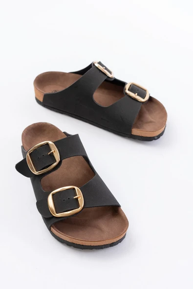 Siyah Günlük Birkenstock Kadın Terlik - Resim 3