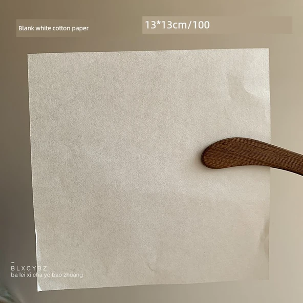 Beyaz Pamuklu Ambalaj Kağıdı 13x13cm - 100 Adet