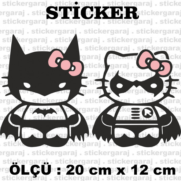Baby yarasa çocuk 2 adet sticker - Araba motosiklet kask buzdolabı cam otomobil atv laptop tablet duvar stickerı