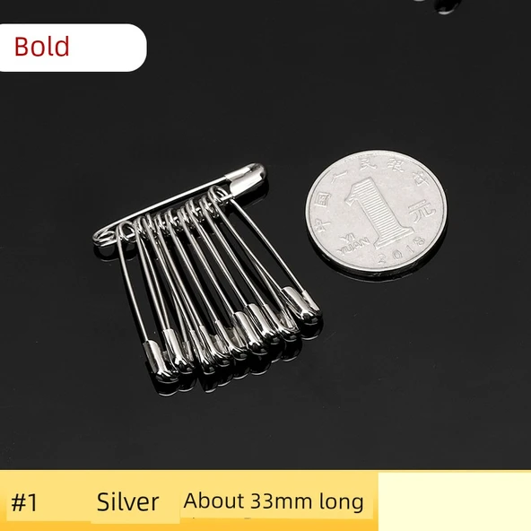 Kalın Metal Çengelli İğne - 32mm Uzunluk (180 Adet)
