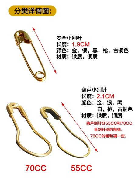 Armut Şekilli Bal Kabağı Çengelli İğne - Bronz - 1700 Adet - Bakır - Resim 2