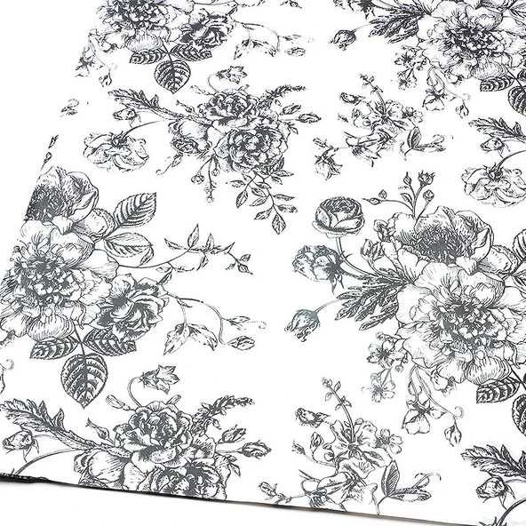 Retro Çiçekli MG Kağıt - 10 Adet Mor Öğleden Sonra Çiçekleri 50x70cm - 4
