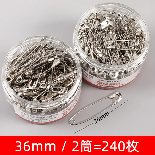 Büyük Boy U Şekilli Giysi Mağazası Çengelli İğne - 36mm (2 Kutu 240 Adet)
