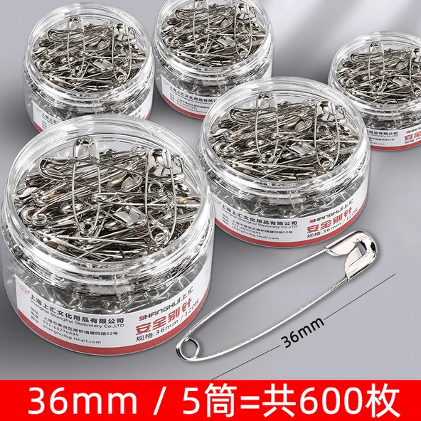 Büyük Boy U Şekilli Giysi Mağazası Çengelli İğne - 36mm (5 Kutu 600 Adet)