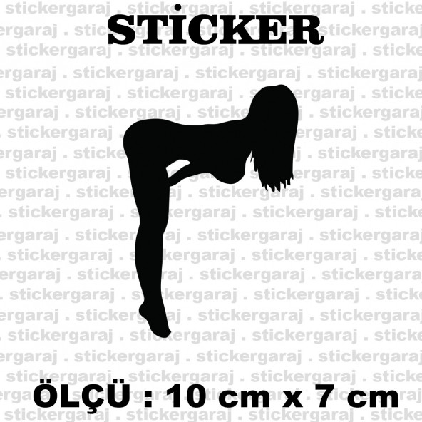 kadın dans 2 adet sticker - Araba motosiklet kask buzdolabı cam otomobil atv laptop tablet duvar stickerı